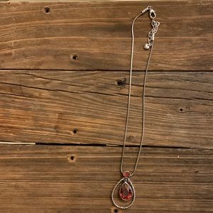 Brighton sterling silver necklace with topaz colored stone